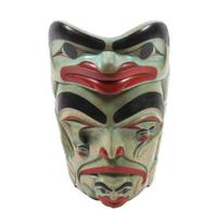 Aubrey LaFortune (Salish, b. 1966) Polychrome Wood Carving Height 14 1/2 x width 10 inches