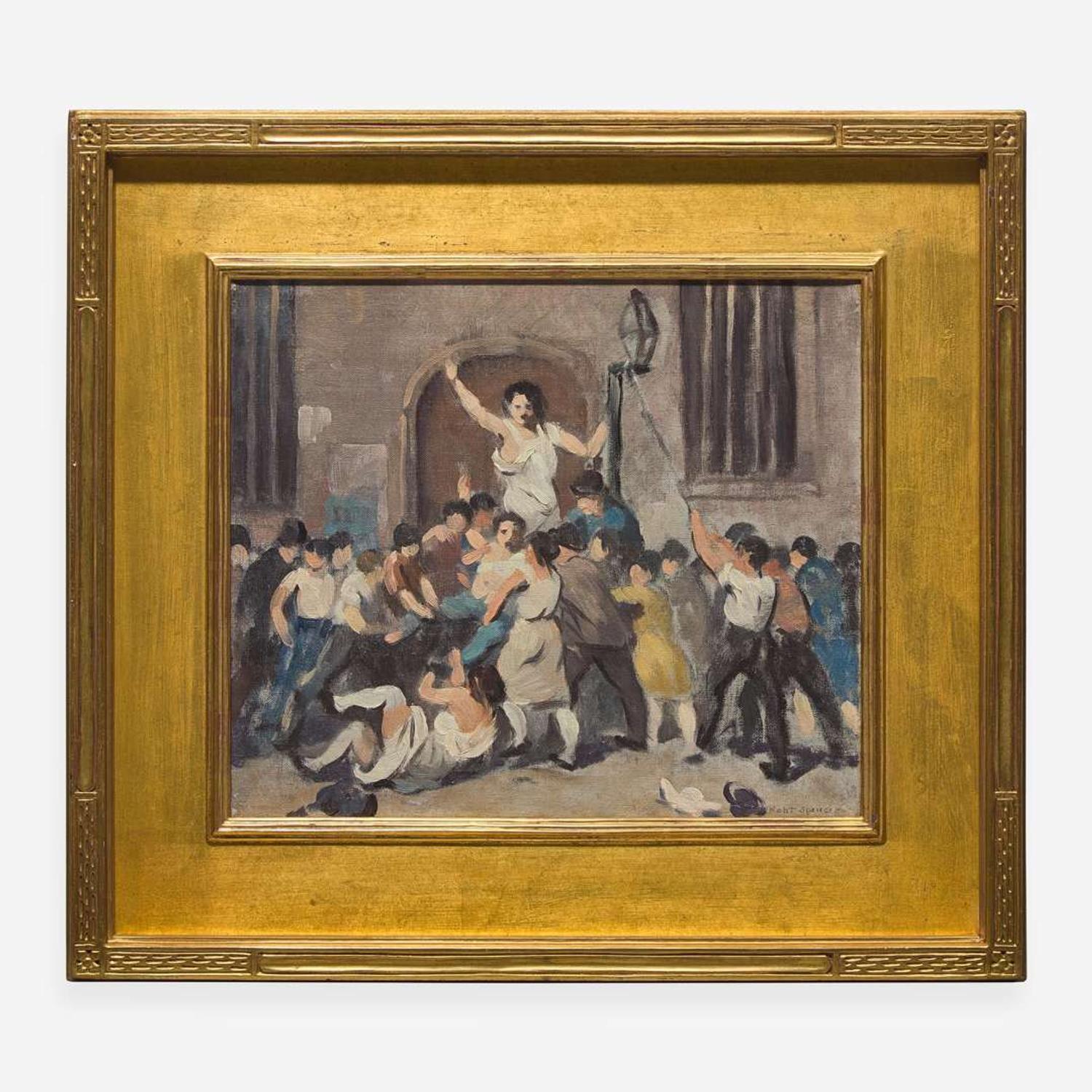 Robert Spencer (American, 1879–1931) Study for Mob Vengeance