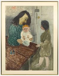 Milton Avery (American, 1885-1965) - Feeding the Baby