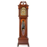 A Theodore B. Starr Mahogany Nine-Tube Tall-Case Case Clock