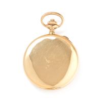 18K YELLOW GOLD SPLIT SECOND CHRONOGRAPH OPEN FACE POCKET WATCH