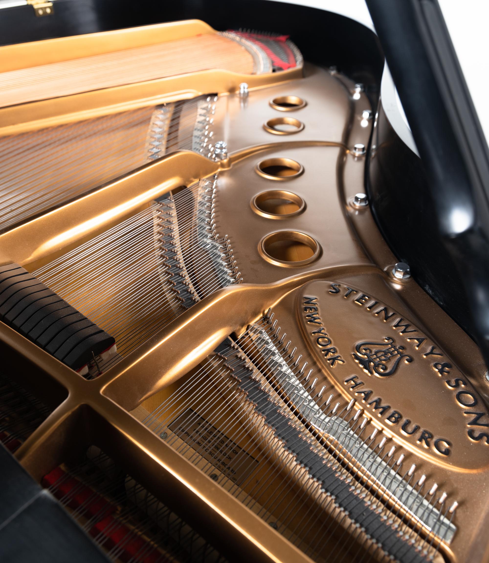 A Steinway and Sons Black Lacquer Model S Baby Grand Piano