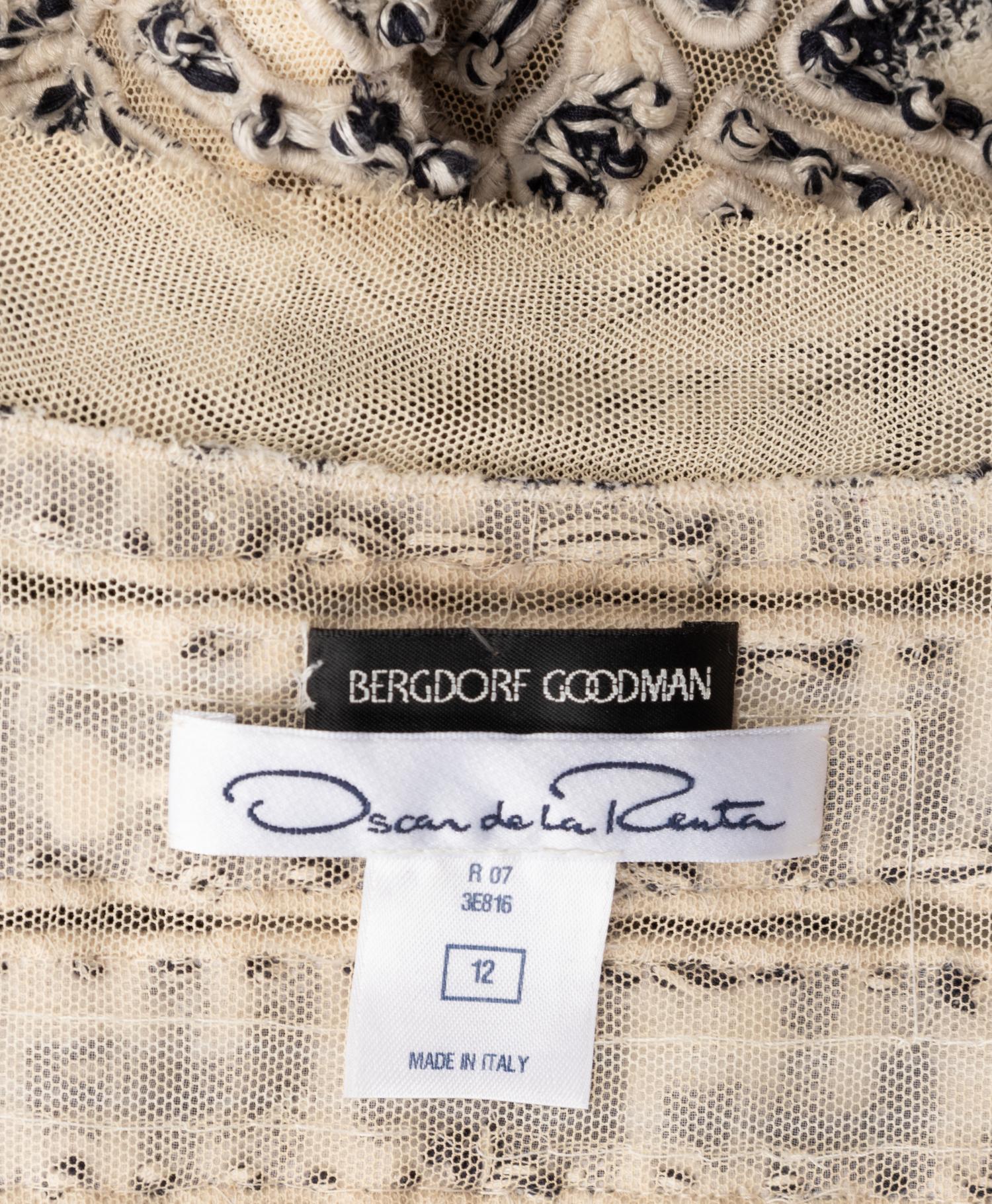 Oscar de la Renta Bouclé Applique on Net Jacket, Resort 2007