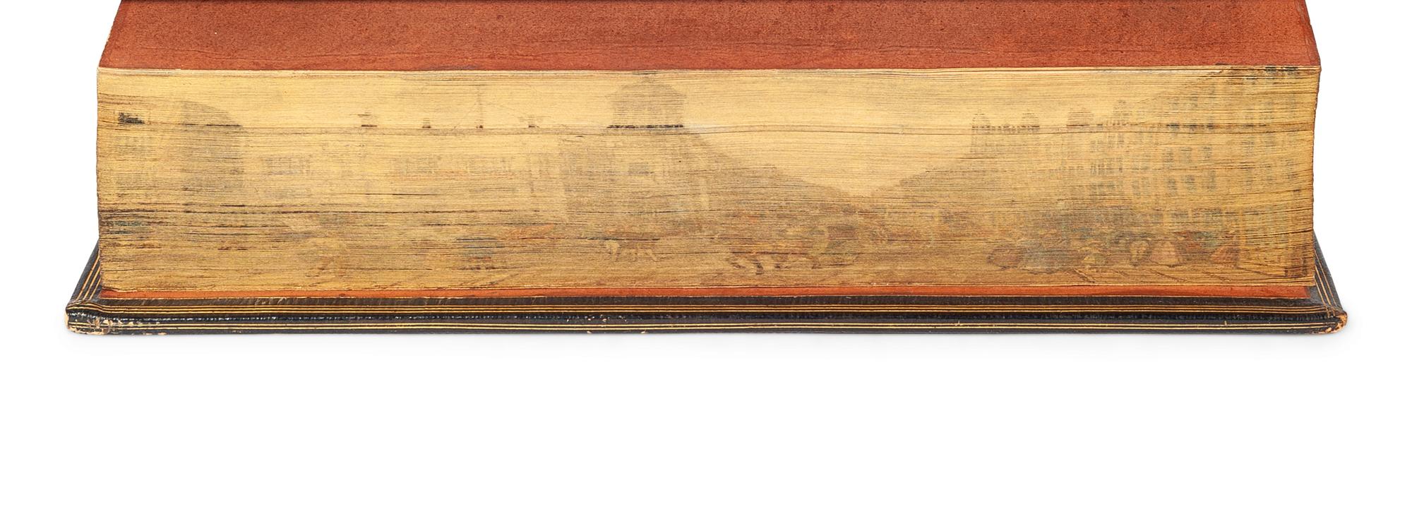 [FORE-EDGE PAINTING]. A group of 2 religious books concealing FORE-EDGE PAINTINGS, comprising: