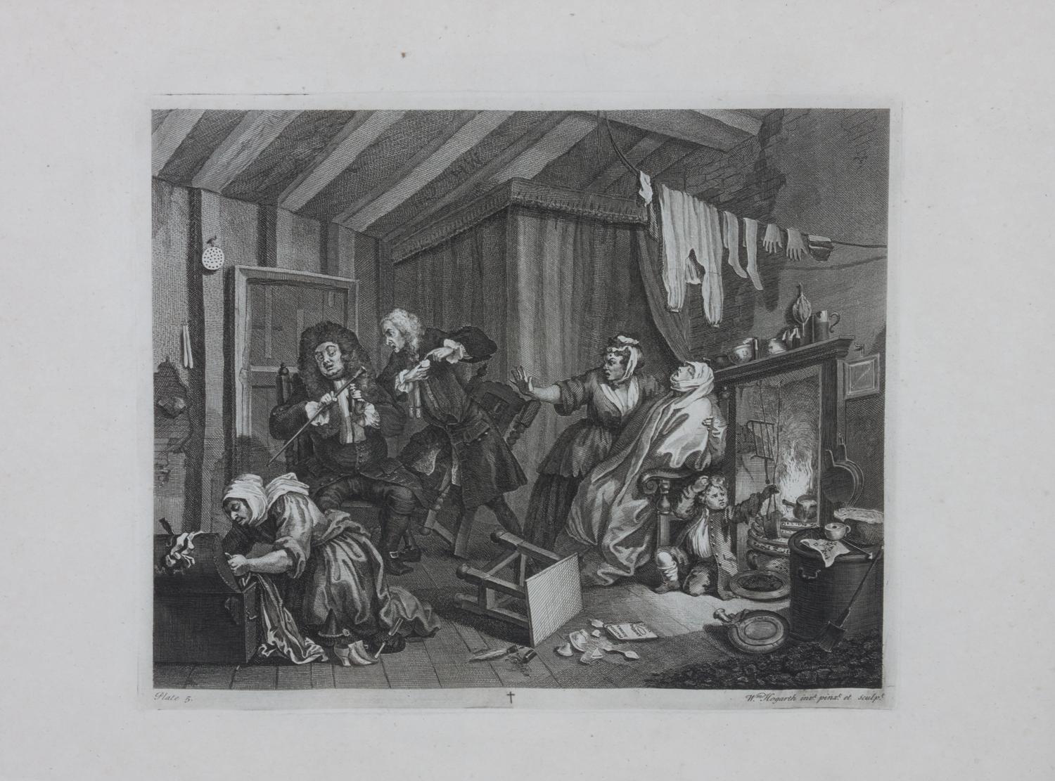 William Hogarth, (British, 1697-1764), A Harlot's Progress (plates 1-6)