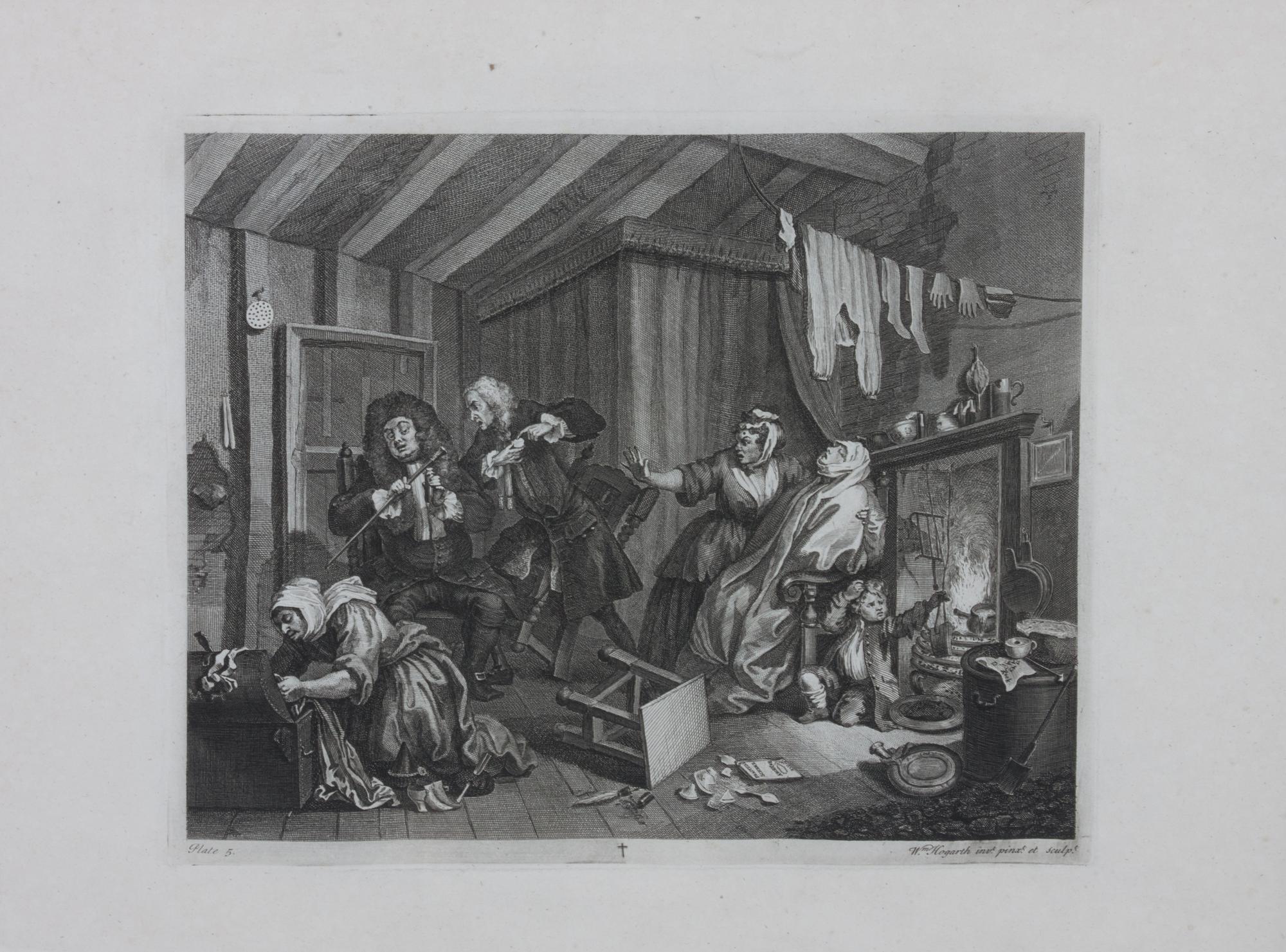 William Hogarth, (British, 1697-1764), A Harlot's Progress (plates 1-6)