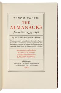 [LIMITED EDITIONS CLUB]. FRANKLIN, Benjamin (1706-1790). Poor Richard: The Almanacks for the Years 1733-1758. Philadelphia: The Limited Editions Club, 1964.