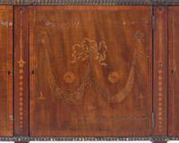 An Important George III Harewood and Marquetry Commode