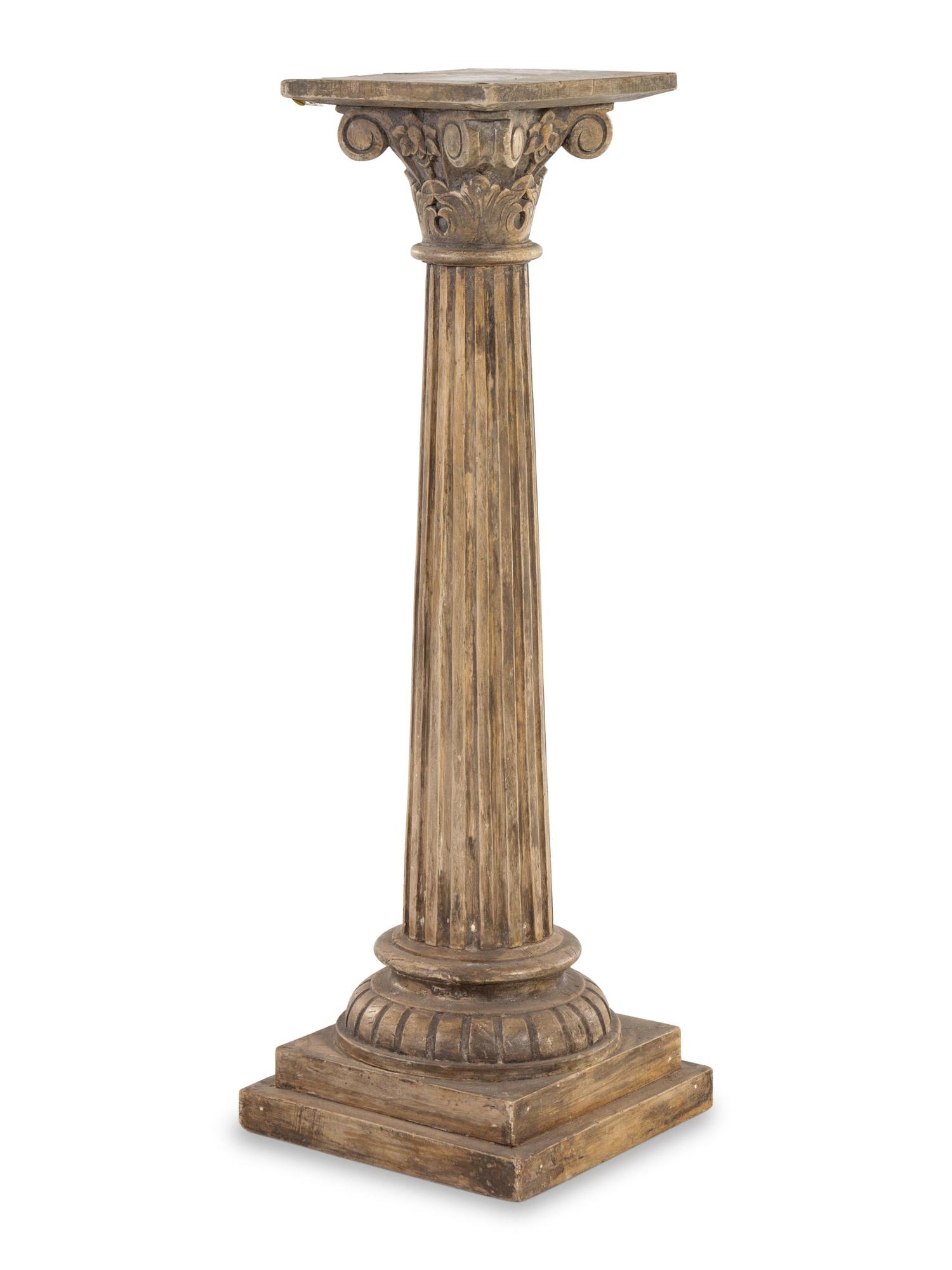 A Continental Painted Wood Pedestal