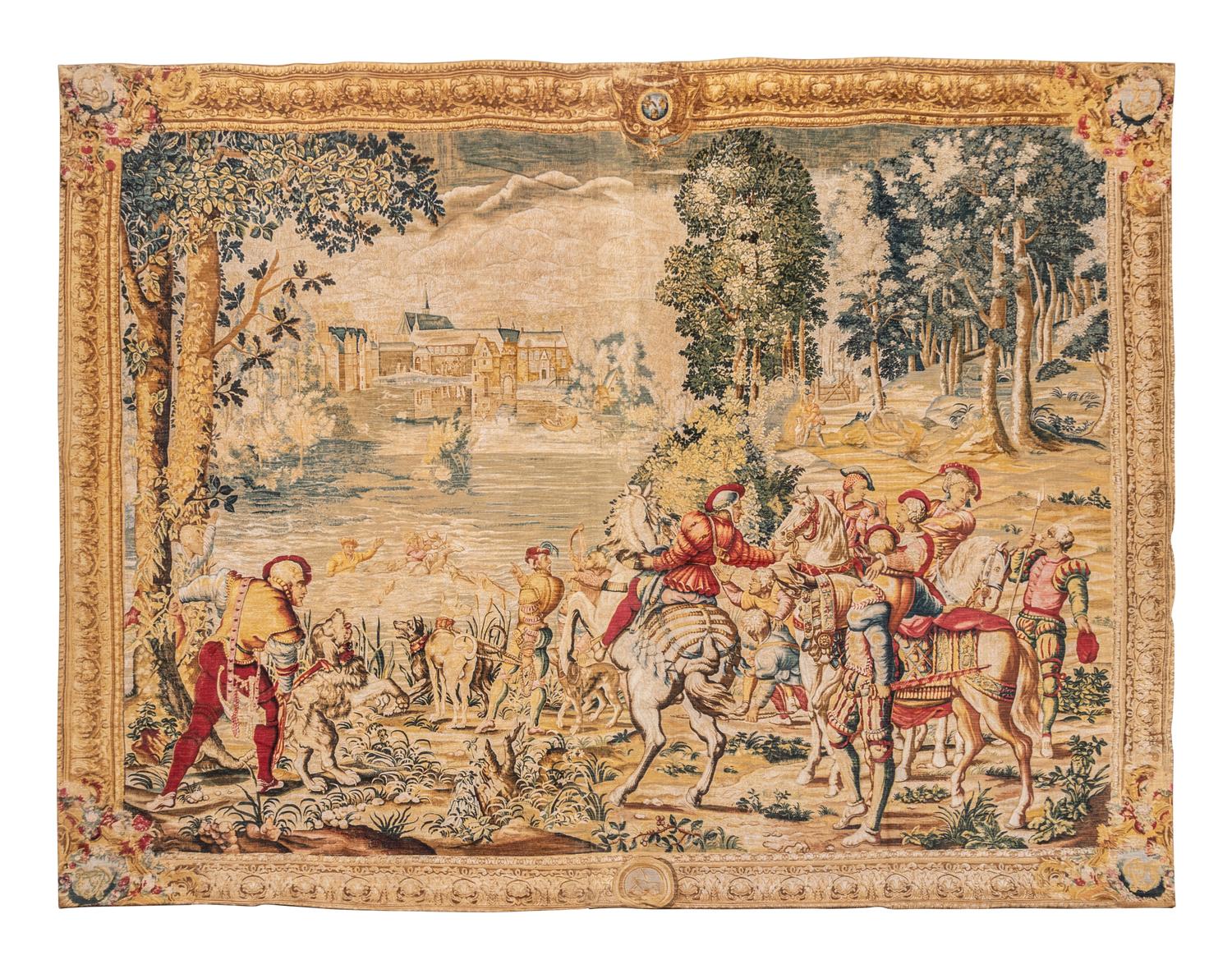 A Flemish Style Printed Tapestry