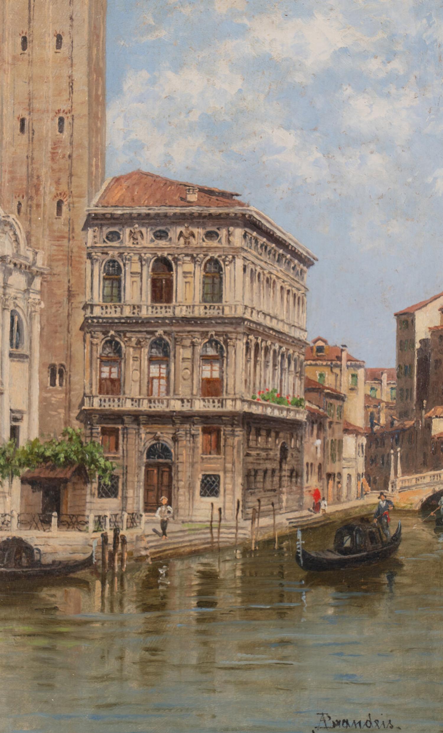 Venetian Palace; together with Venetian Gondola (A Pair)