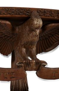 A Carved Wood Dove Wall Bracket