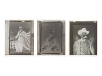 [EARLY PHOTOGRAPHY]. Collection of glass negatives featuring Civil War officers and other subjects.