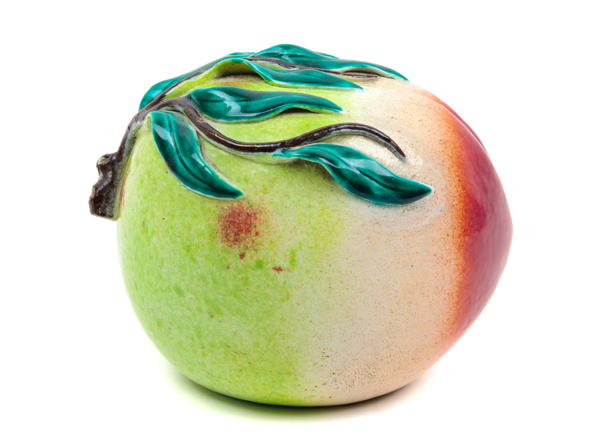 A Chinese Famille Rose Porcelain Model of a Fruit