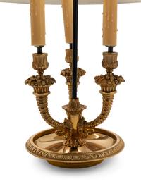 Two Empire Style Brass Bouillotte Lamps