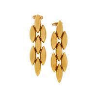 CARTIER, YELLOW GOLD 'GENTIANE' EARRINGS