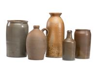 Five Early Cincinnati Stoneware Jugs and Jars