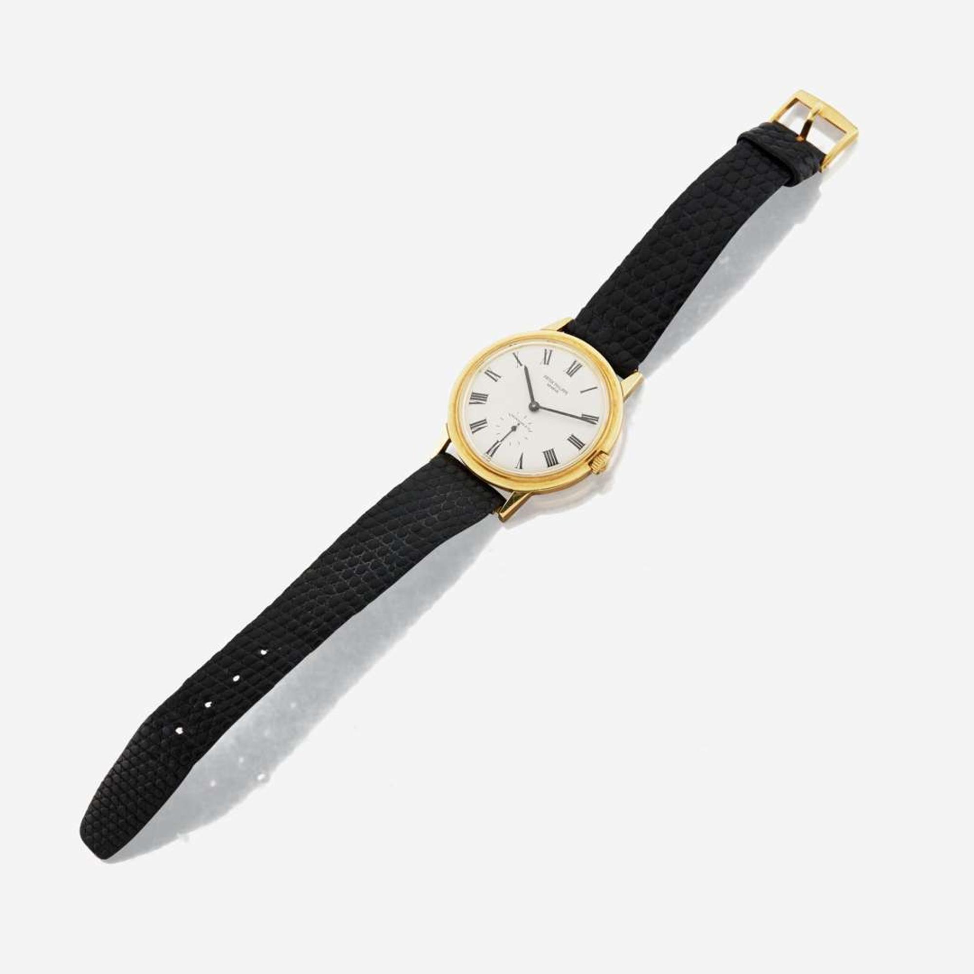 A gentlemen's self-winding gold dress watch, Patek Philippe Hausmann & Co, Ref. 3542