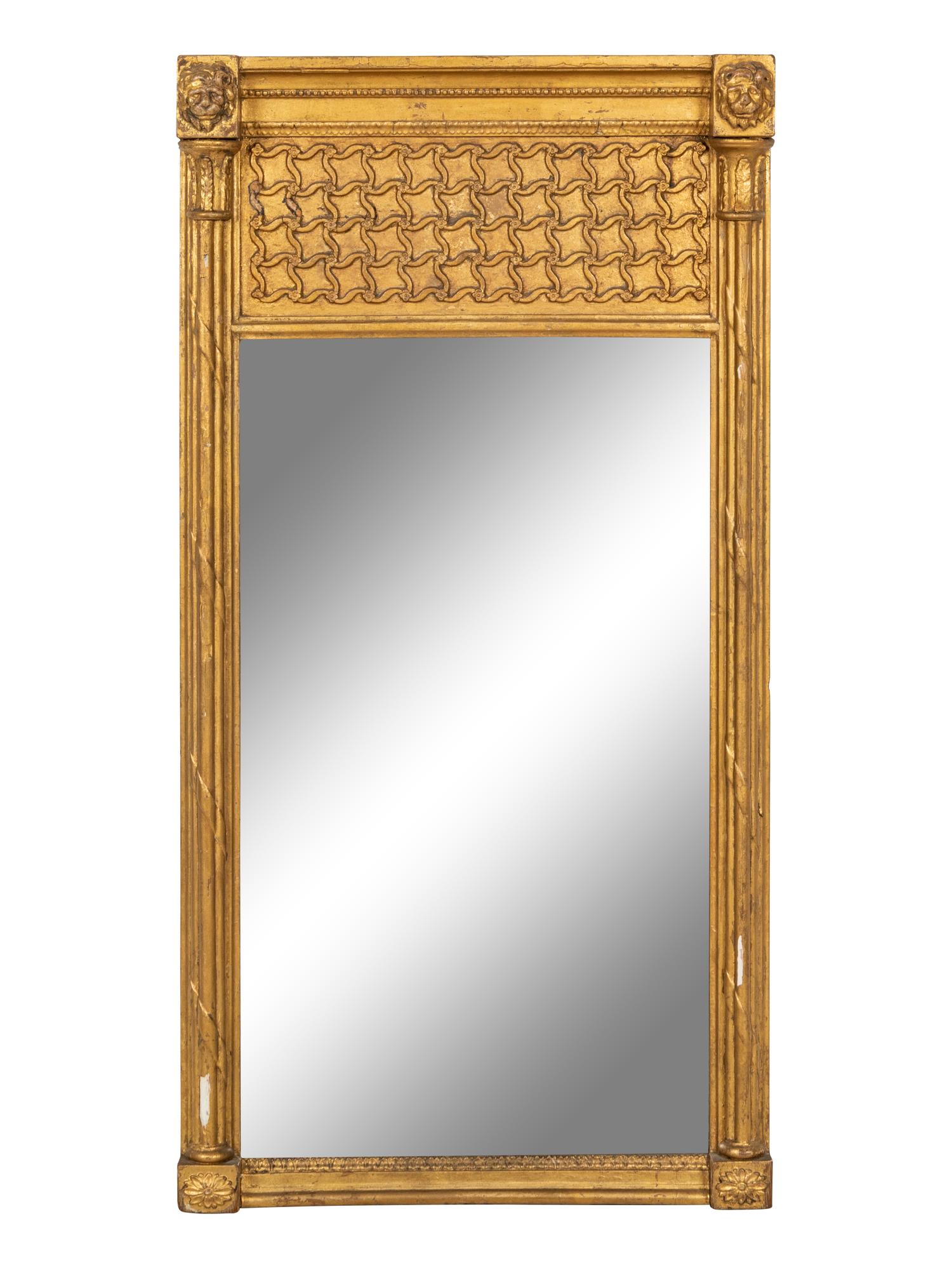 An Italian Neoclassic Style Giltwood Mirror