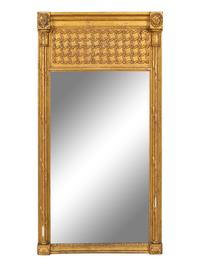 An Italian Neoclassic Style Giltwood Mirror