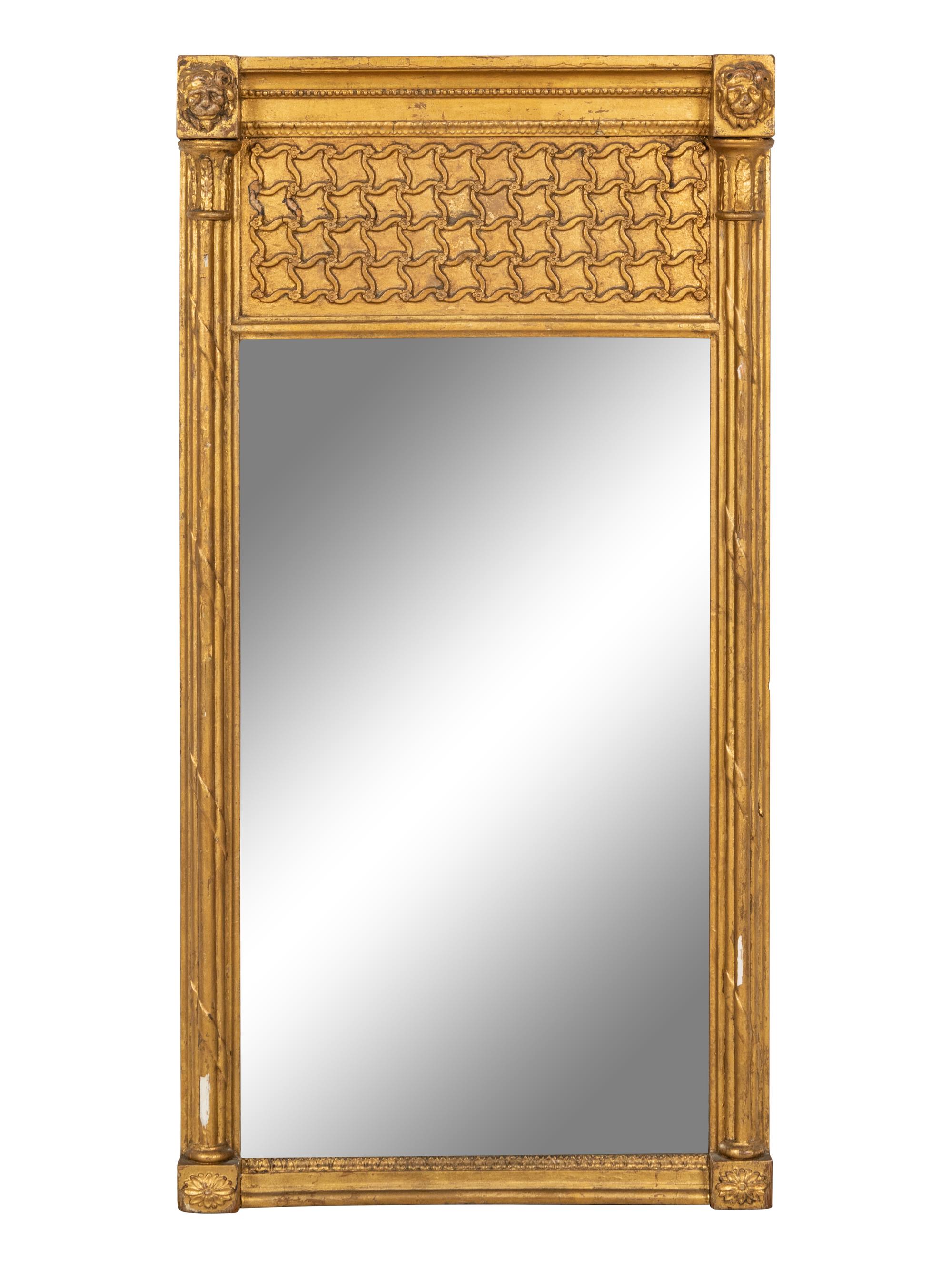 An Italian Neoclassic Style Giltwood Mirror