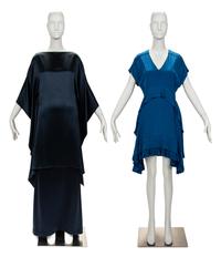 Two Designer Items: One Yves Saint Laurent Ensemble, One Balenciaga Dress, 1990-2000s