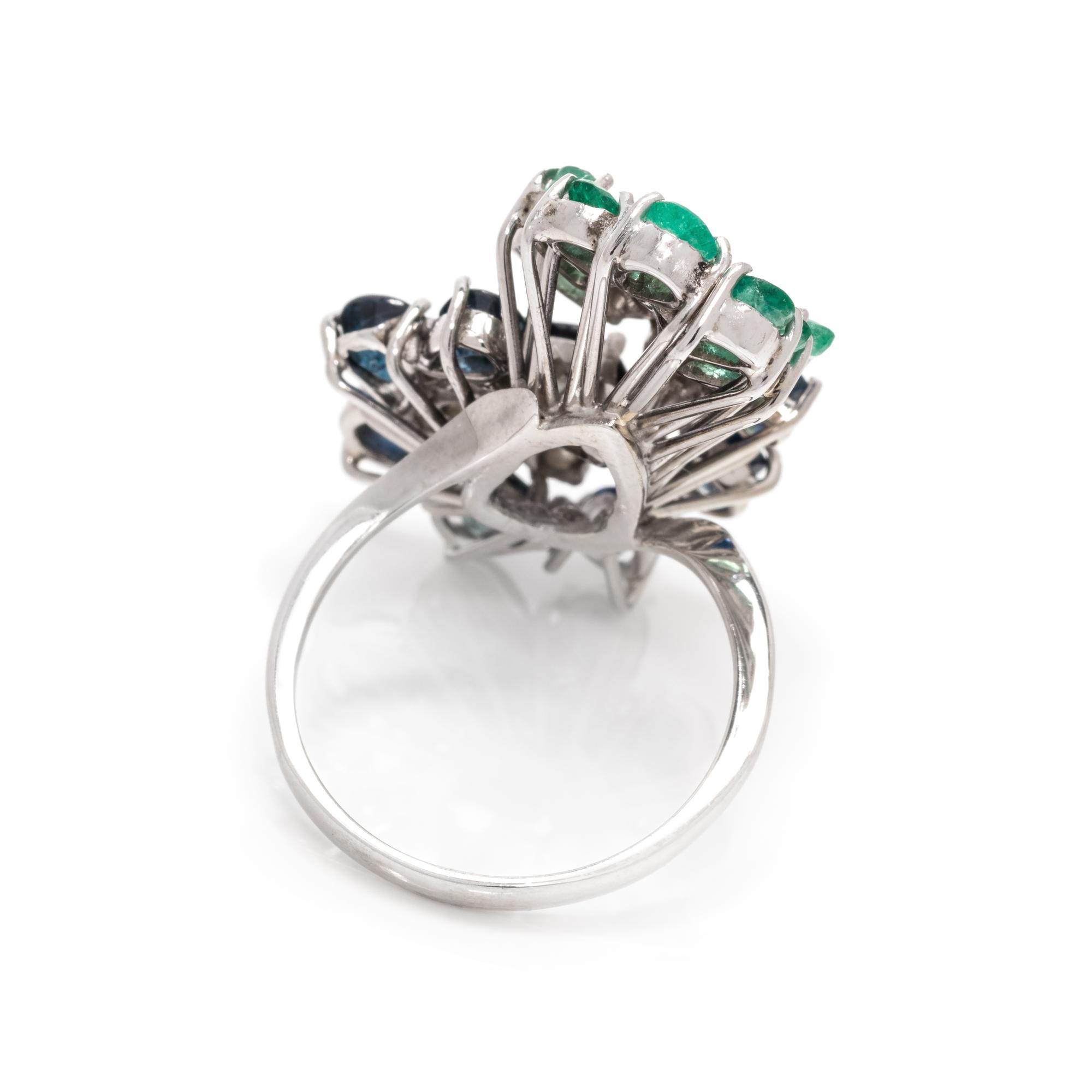 MULTIGEM AND DIAMOND RING