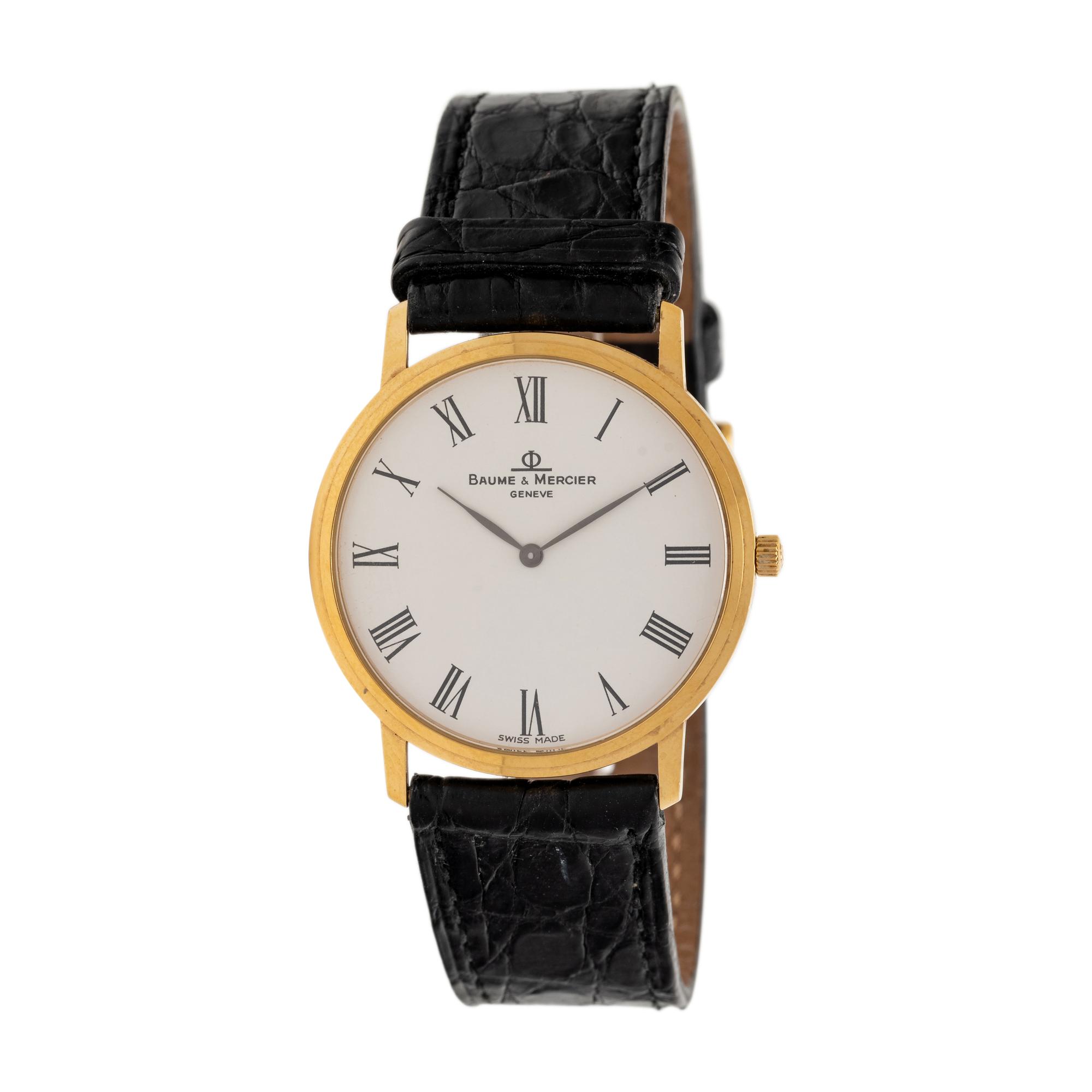 BAUME & MERCIER, 14K YELLOW GOLD WRISTWATCH