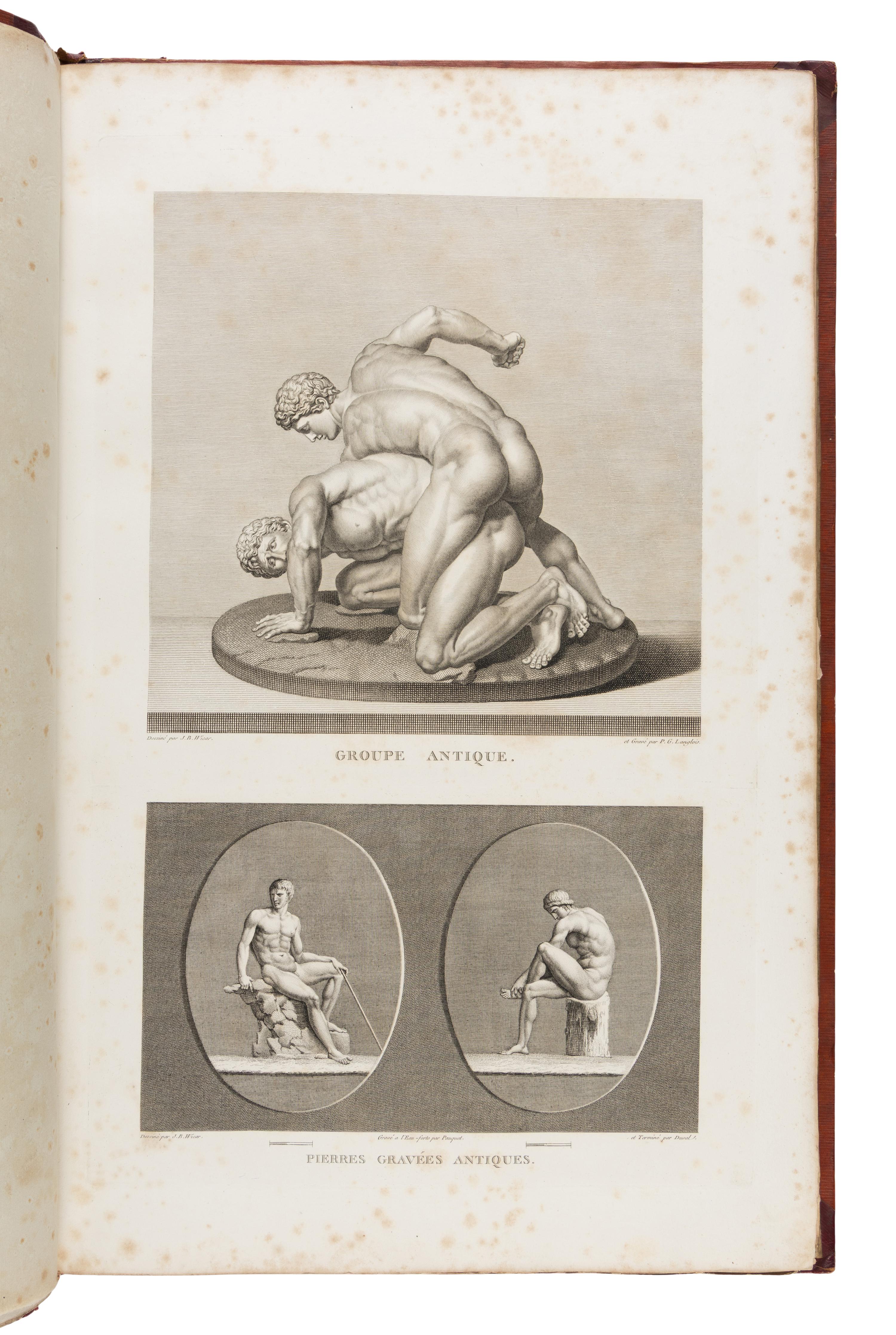 Mongez, Antoine (1747-1835). Tableaux, Statues, Bas-Reliefs et Camées, de la Galerie de Florence, et du Palais Pitti.. . Paris: Lacombe; and L. J. Masquelier, 1789-1807.