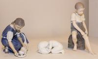 Three Bing and Grondahl Porcelain Figures Height of taller 7 1/2 inches. — SECOND HALF 20TH CENTURY