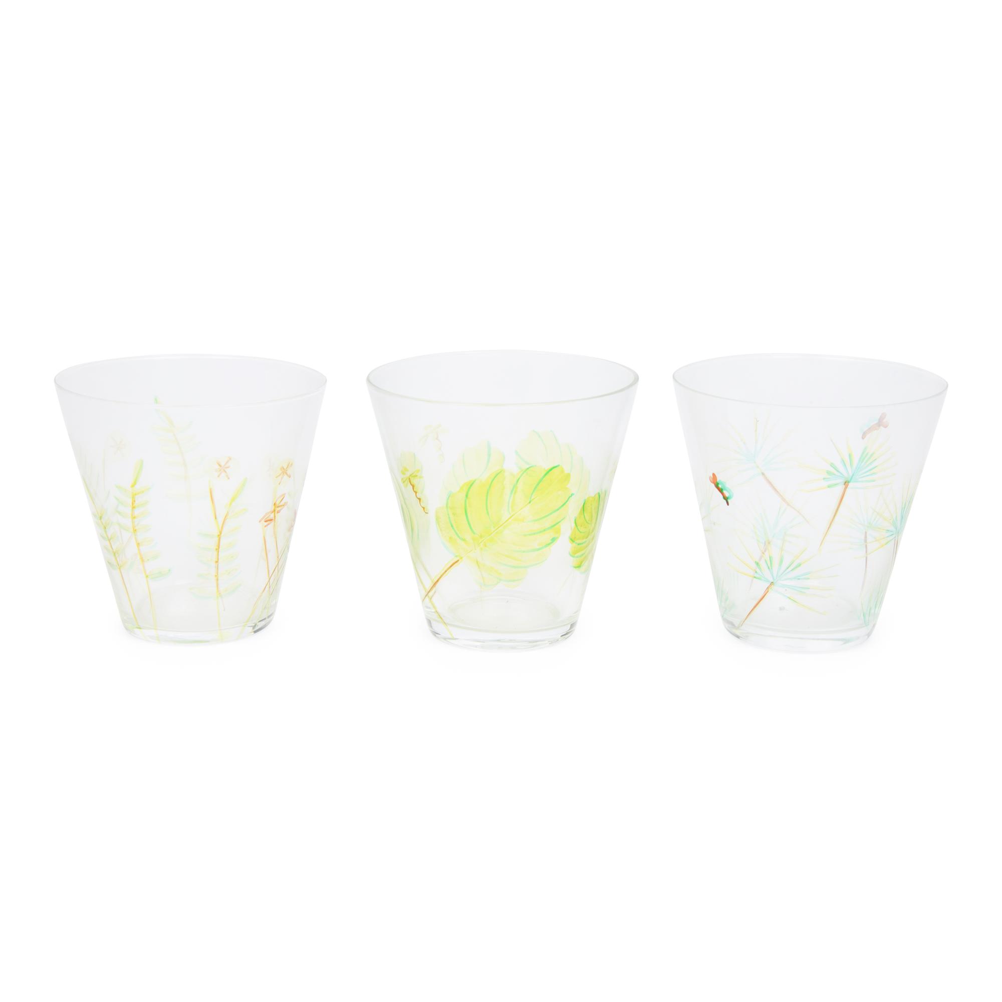 A Set of Twenty-Four Painted Glasses