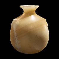 An Egyptian Alabaster Pilgrim Flask