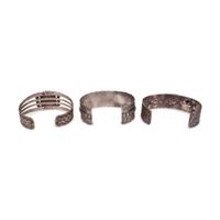 Silver and Turquoise Cuff Bracelet, PLUS Two Navajo Cuff Bracelets