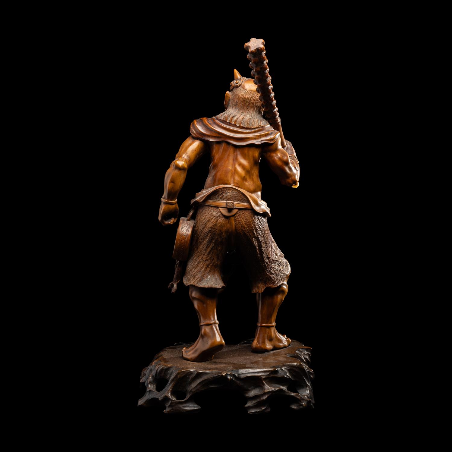 A Japanese Carved Boxwood Figure of an Oni, Meiji Period/Taisho Period