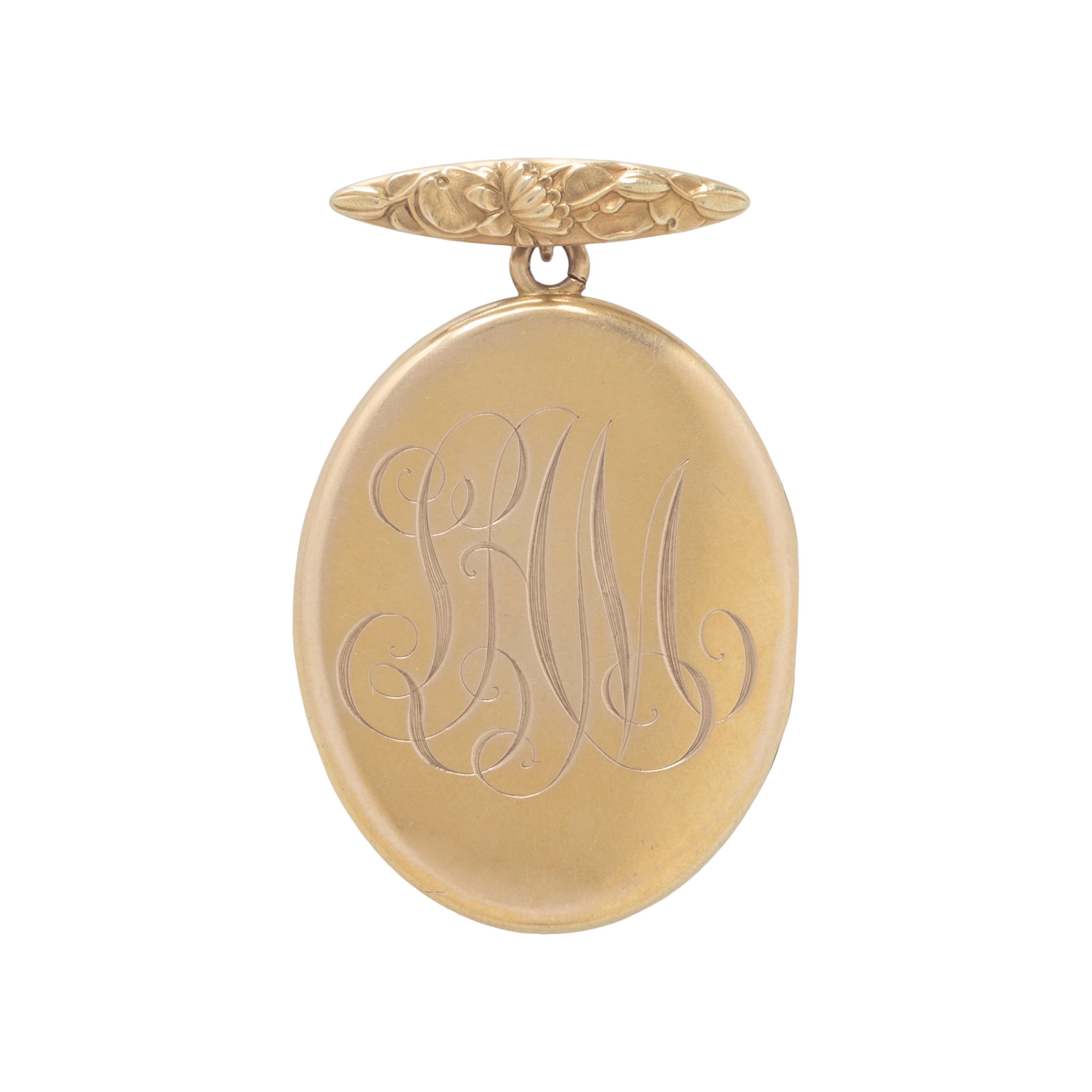 YELLOW GOLD LOCKET PIN