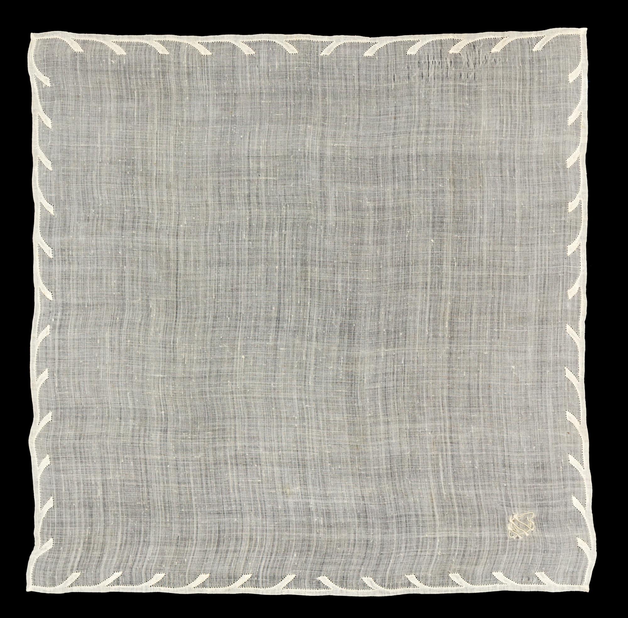 LINCOLN, Mary Todd (1818-1883). Personal monogrammed handkerchief.