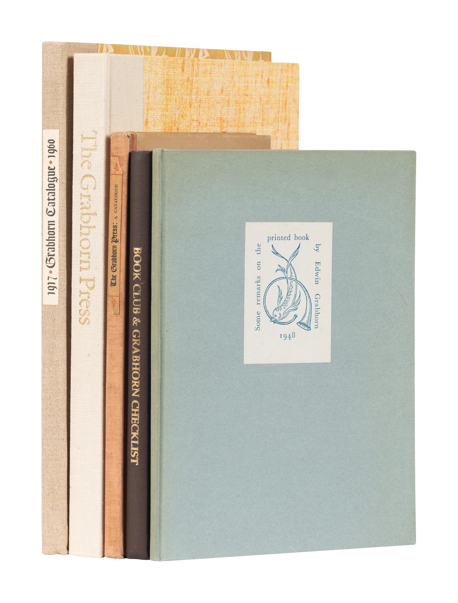 [GRABHORN PRESS]. A group of 5 works printed by the Grabhorn Press, comprising: