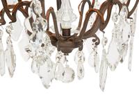 A Louis XV Style Cut Glass and Gilt Metal Chandelier