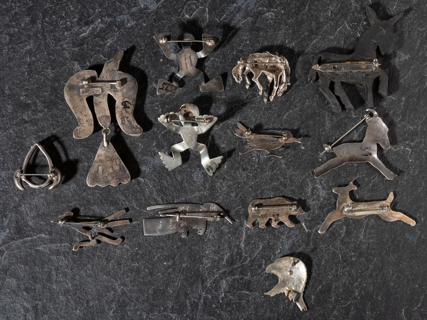 Navajo, Kewa, and Southwestern-style Animal Pins