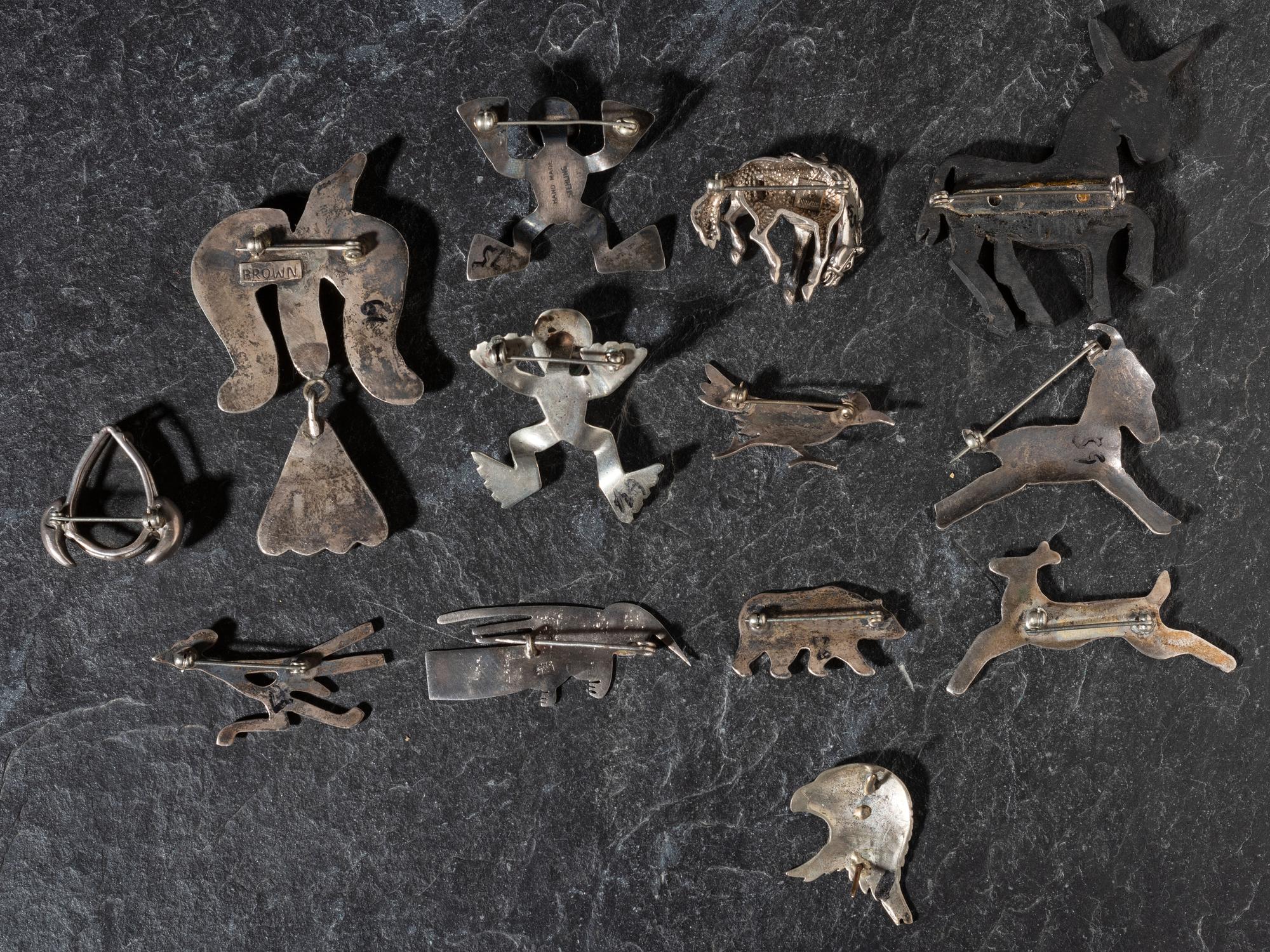 Navajo, Kewa, and Southwestern-style Animal Pins