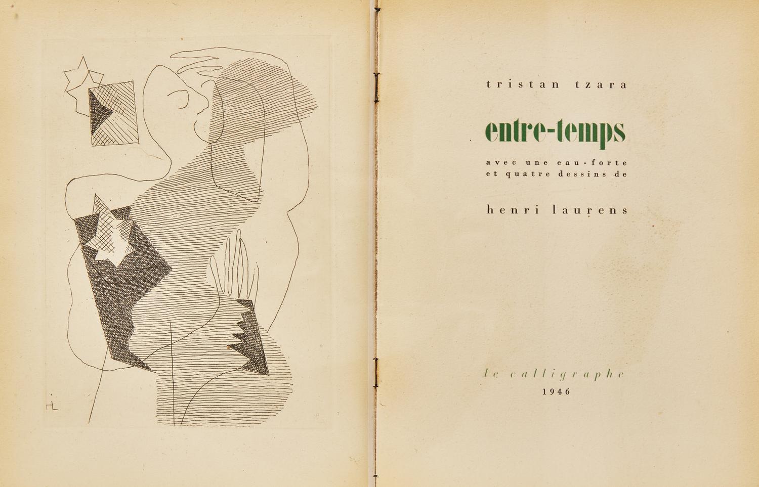 [Fine Bindings] [Gonet, Jean de] Tzara, Tristan. Entre-temps