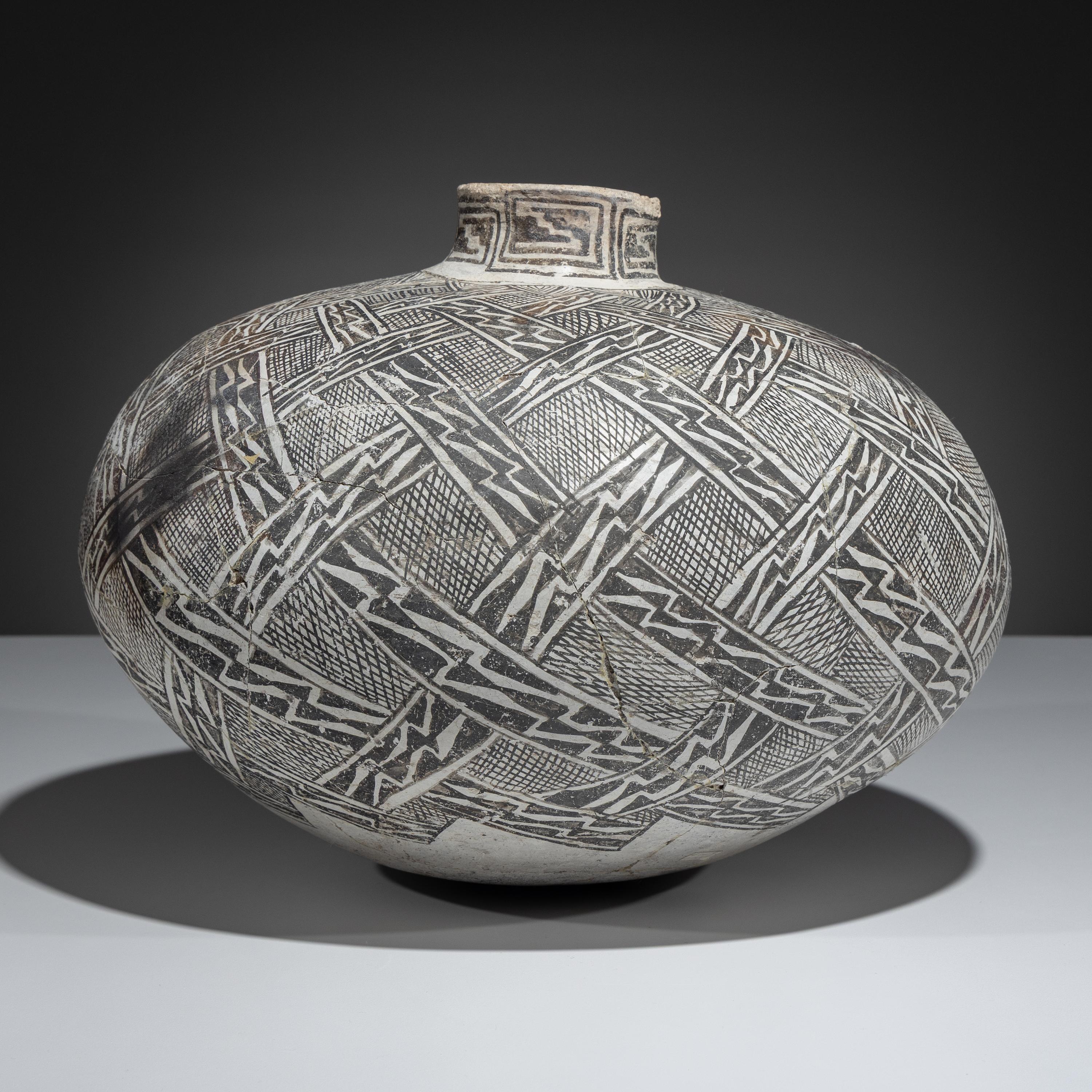 Large Ancestral Pueblo, Tularosa Black-on-White Pottery Olla