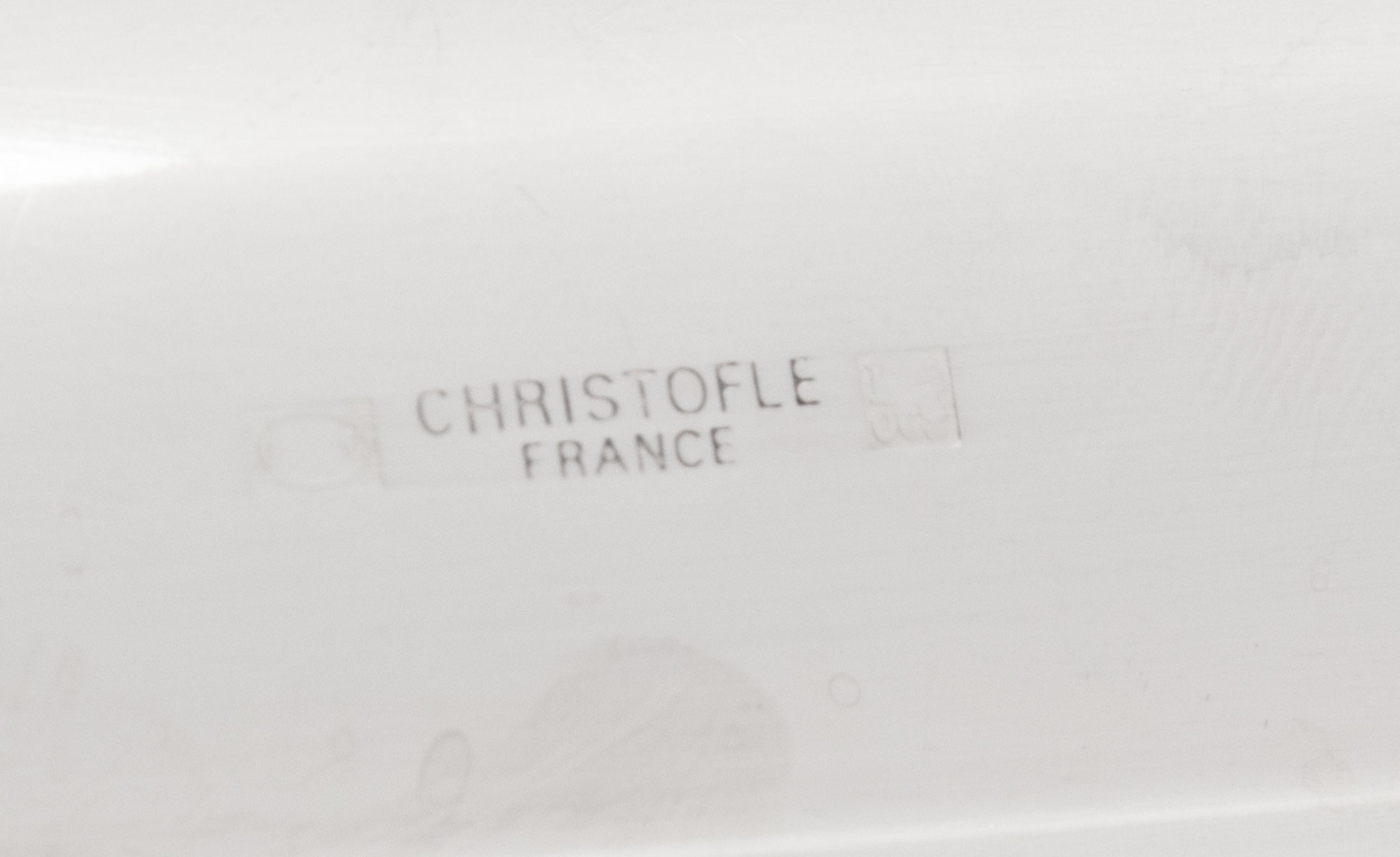 A Group of Two Christofle Silver-Plate Trays