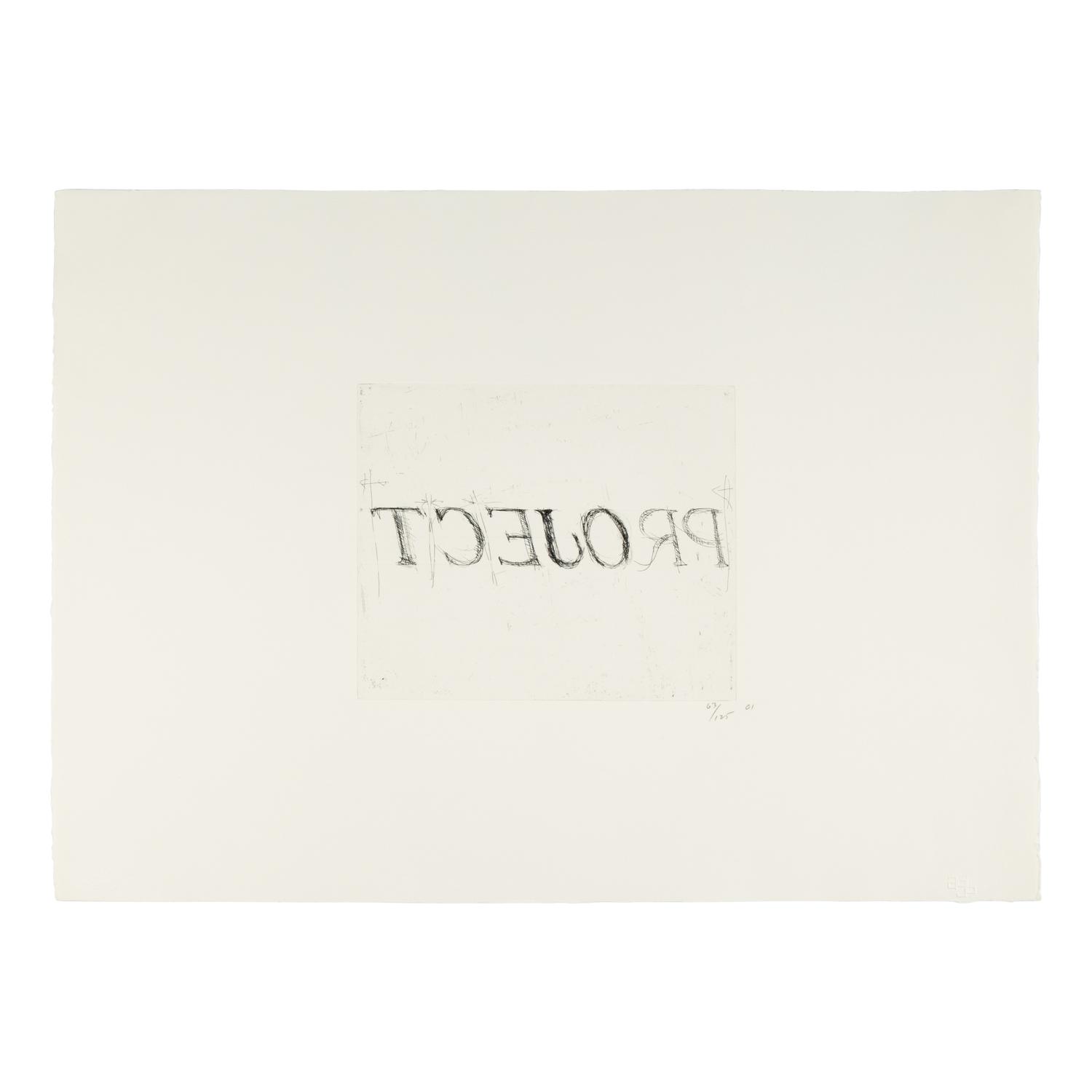 Bruce Nauman (American, b. 1941) — tcejorP lainnetneciuqseS nisnocsiW (triptych) (from the Wisconsin Sesquicentennial Portfolio ), 2001