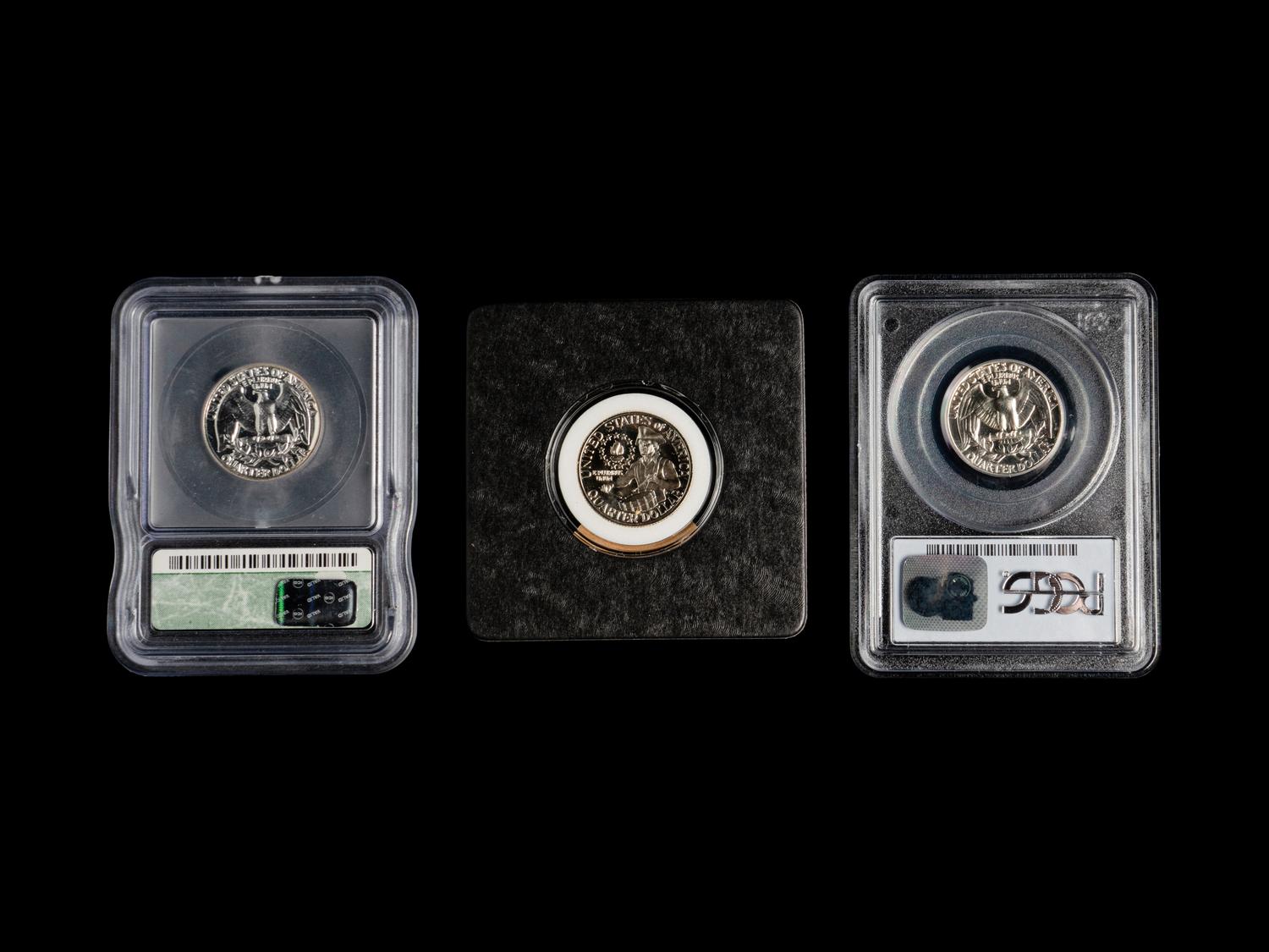 A Collection of Fifty-Eight George Washington 25c Mint and Proof Coins