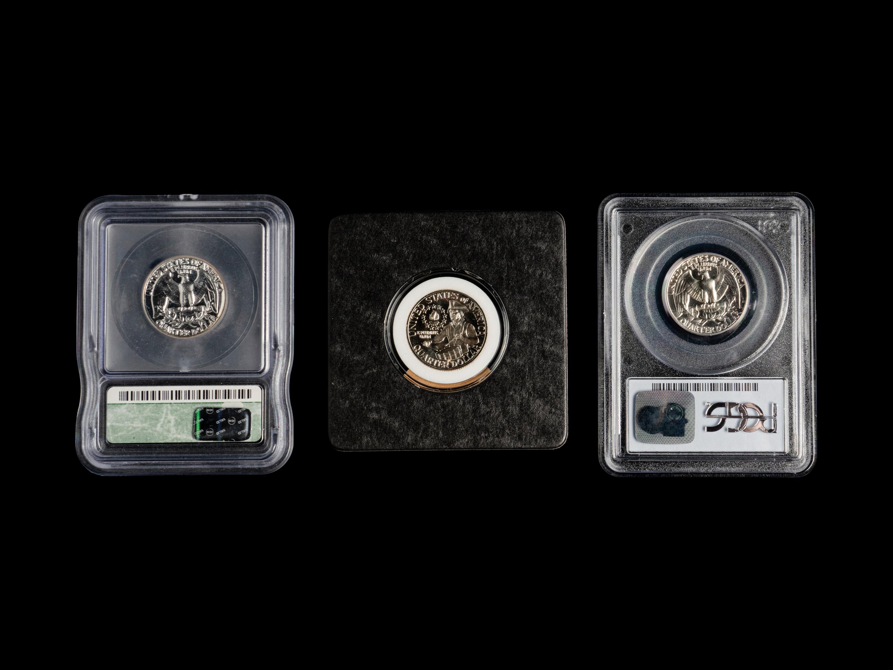 A Collection of Fifty-Eight George Washington 25c Mint and Proof Coins