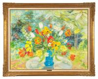 Le Vase Opaline Bleu
