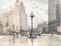 (CHICAGO) KASIMIR, LUIGI. Michigan Avenue. Four etchings with aquatint. Signed.