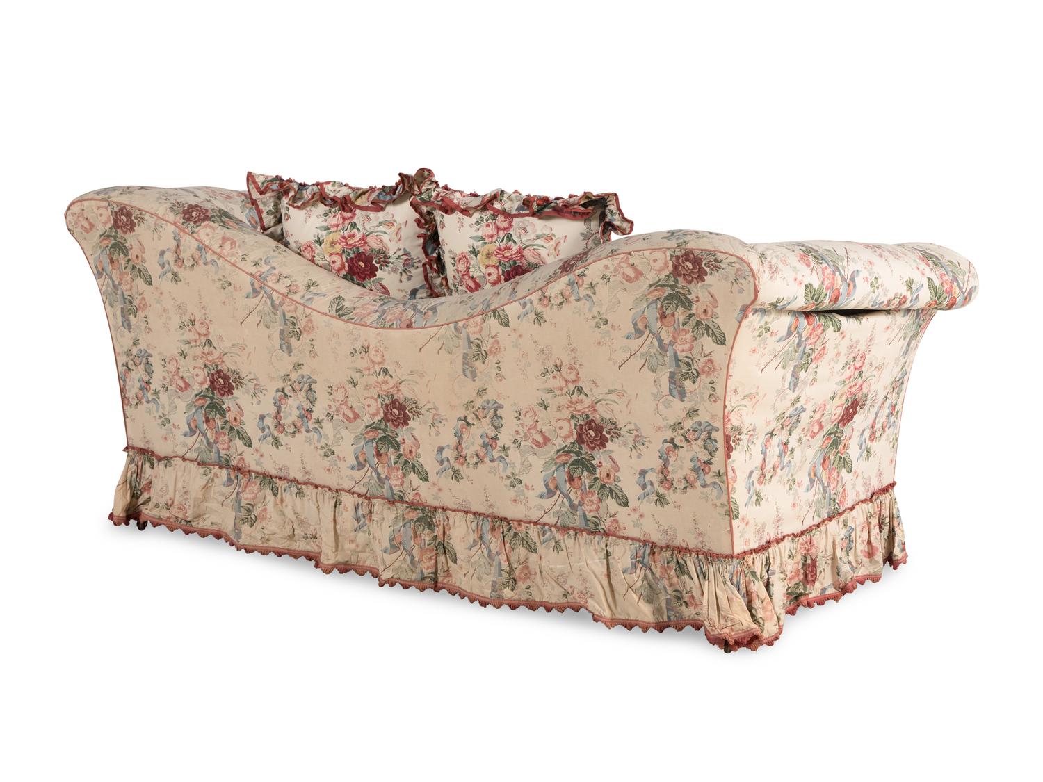A Chintz Upholstered Two-Cushion Sofa