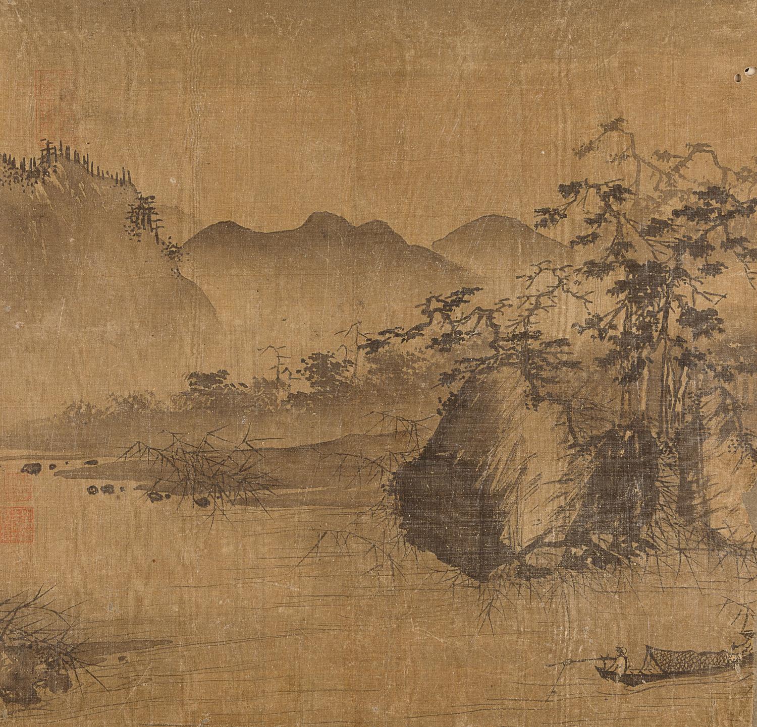 Eleven Loose Album Leaves Depicting Figures and Landscape